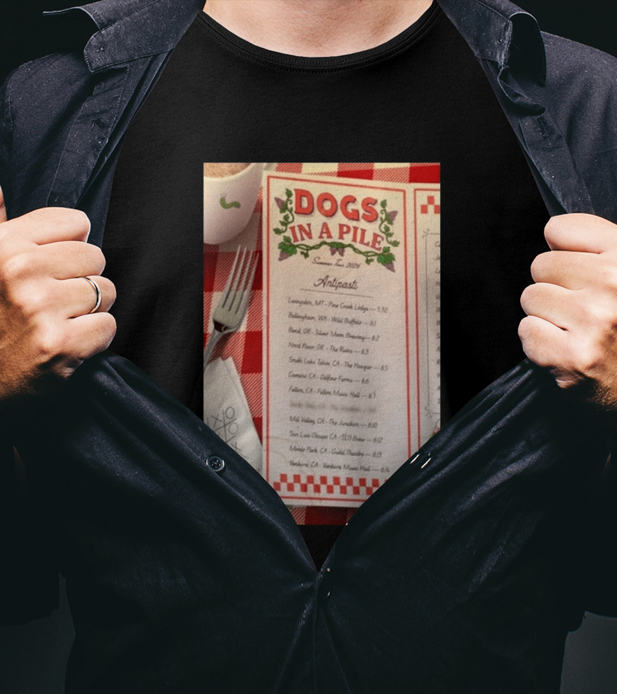 Dogs In A Pile Summer Tour 2026 T-Shirt