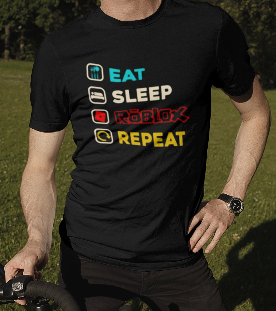 Eat Sleep Roblox Repeat Gaming Lifestyle Fun T-Shirt