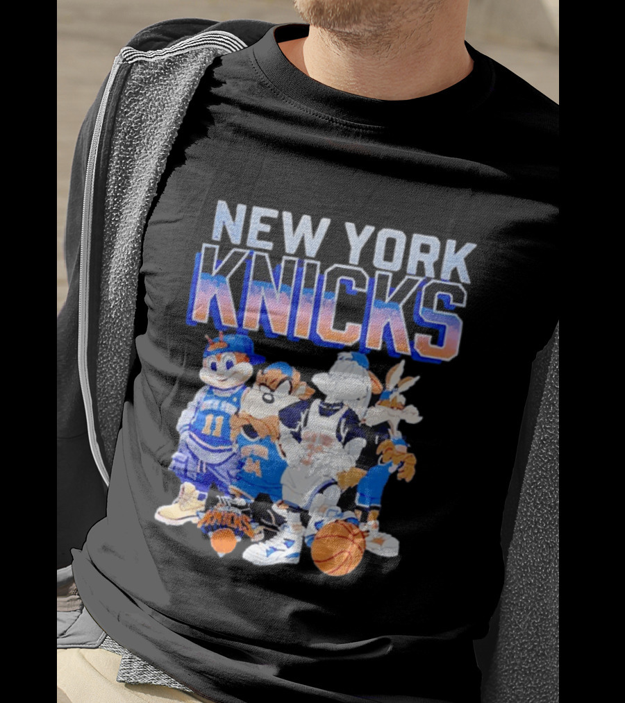 New York Knicks Looney Tunes Basketball Collaboration T-Shirt