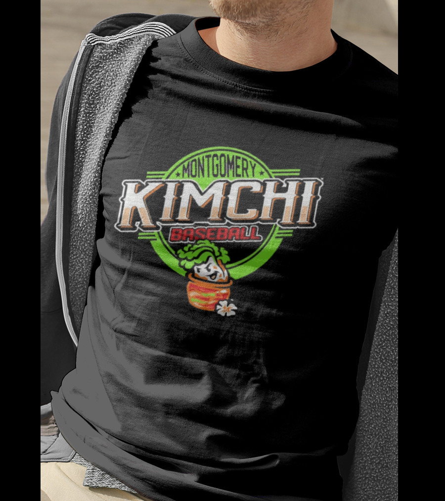 Montgomery Kimchi Baseball Korean Pickle Bowl Green Circle T-Shirt