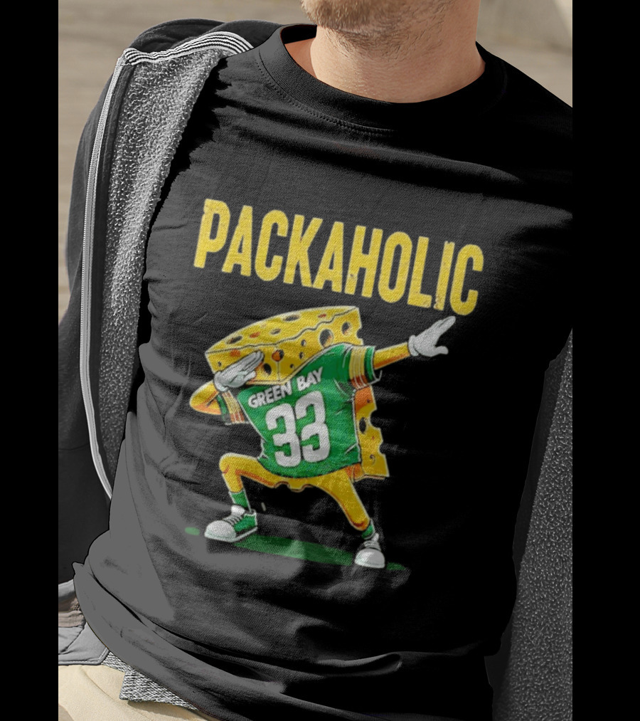 Packaholic Green Bay 33 Cheesehead Dab T-Shirt