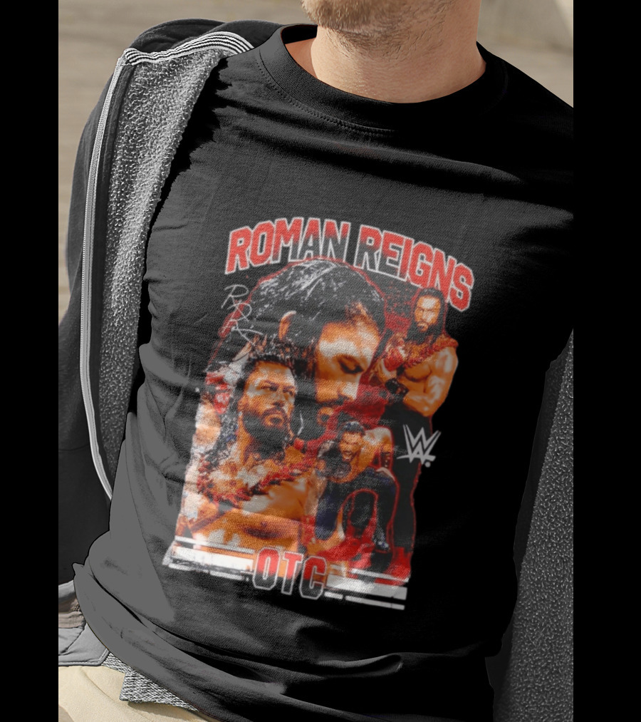 Roman Reigns WWE OTC Collage Wrestling Superstar WWE T-Shirt