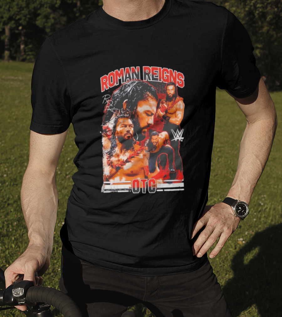 Roman Reigns WWE OTC Collage Wrestling Superstar WWE T-Shirt