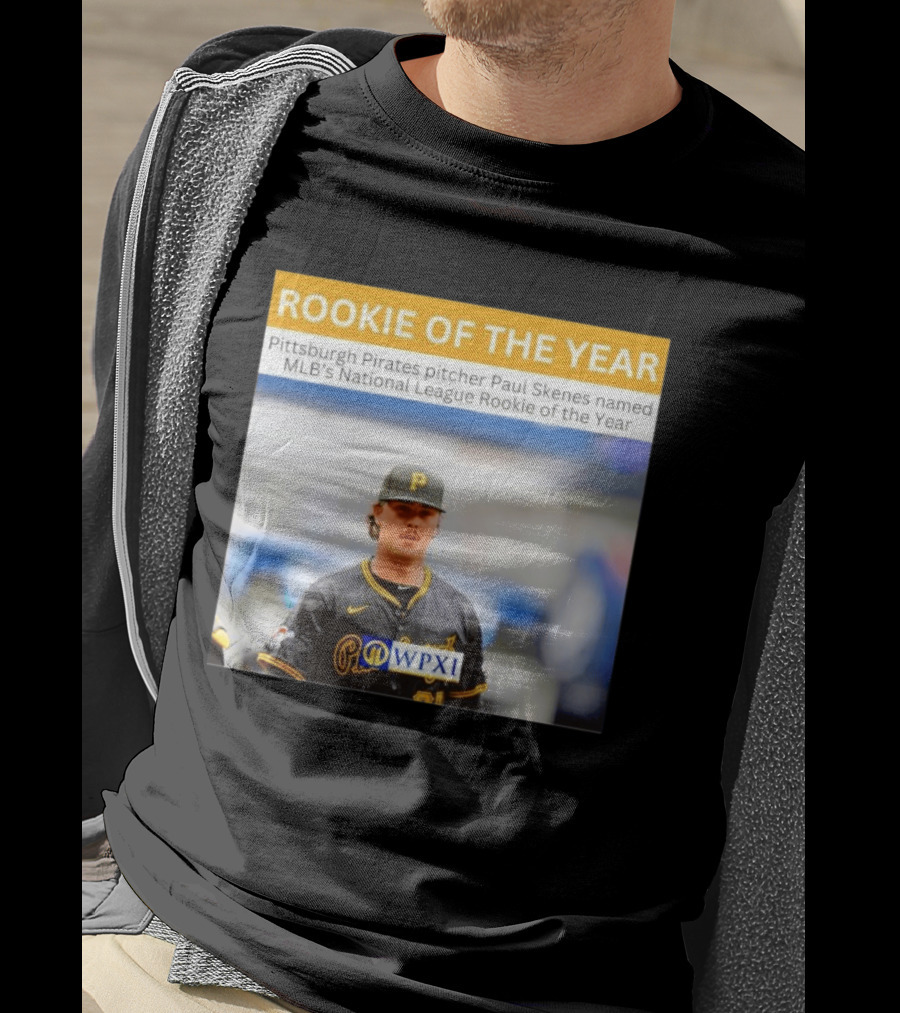 Rookie Of The Year Pittsburgh Pirates Pitcher Paul Skenes National League Award WPXI T-Shirt
