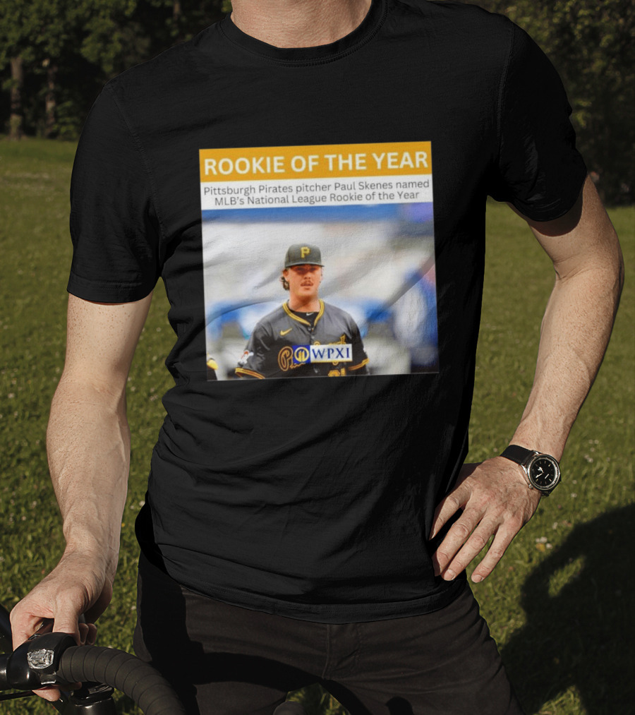 Rookie Of The Year Pittsburgh Pirates Pitcher Paul Skenes National League Award WPXI T-Shirt