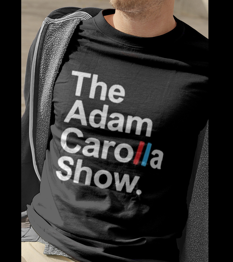 The Adam Carolla Show Podcast ACS Text Red Blue T-Shirt