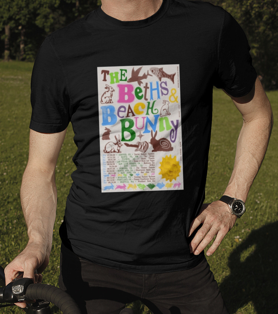 The Beths Beach Bunny North America Tour 2026 Denver Santa Fe Tucson Seattle T-Shirt