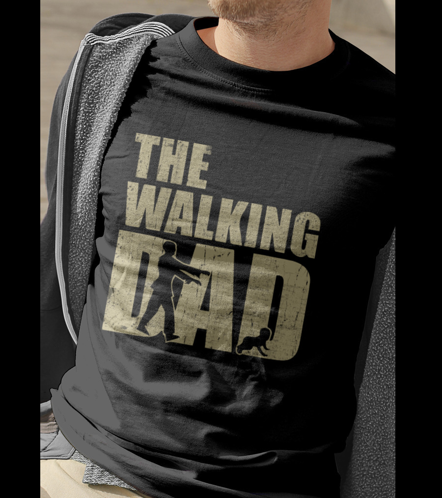 The Walking Dad Zombie Parody Dad And Baby T-Shirt