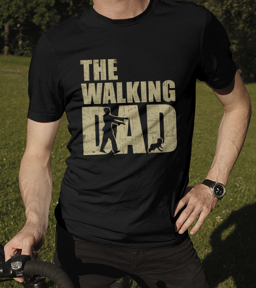 The Walking Dad Zombie Parody Dad And Baby T-Shirt