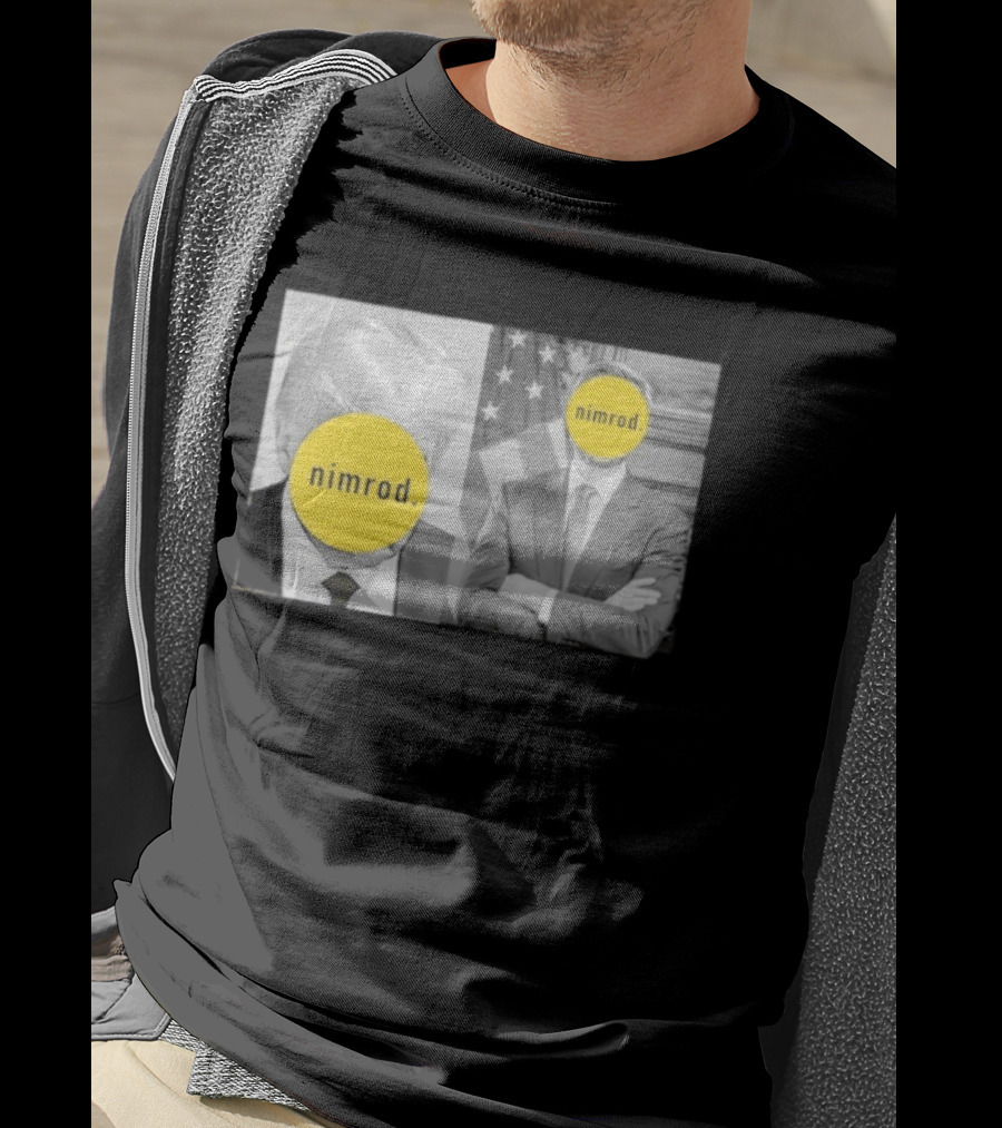 Trump JD Vance Nimrod Yellow Circle Comedy T-Shirt