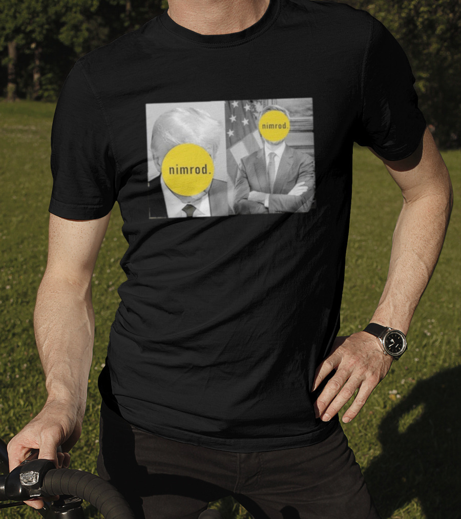 Trump JD Vance Nimrod Yellow Circle Comedy T-Shirt