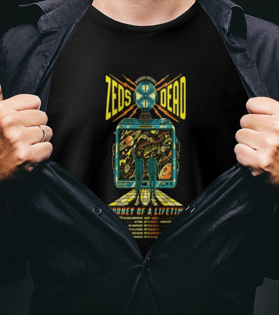Troncatspresents Zeds Dead Journey Of A Lifetime Tour 2026 Red Rocks Amphitheatre Morrison T-Shirt