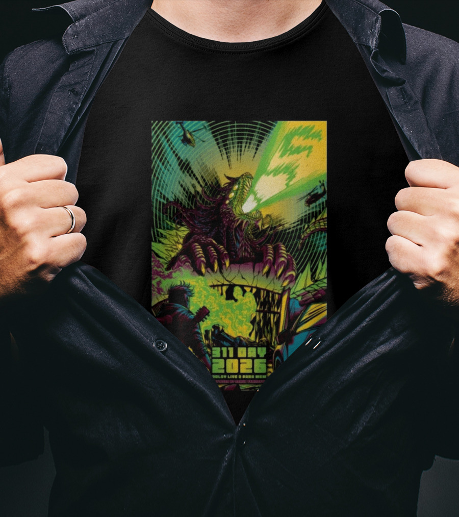 311 Day 2026 Dolby Live At Park MGM Las Vegas NV Alien Monster Art Helicopters T-Shirt