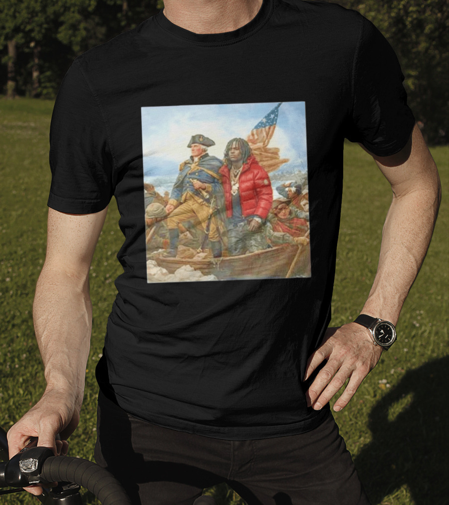 Chief Keef George Washington Parody Crossing The Delaware T-Shirt