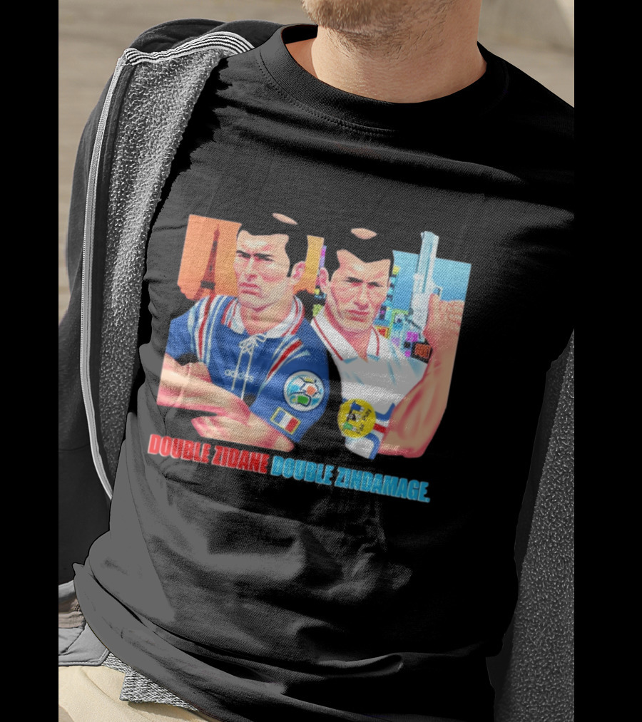 Double Zidane Double Zindamage Hong Kong Pop Up Cult Kits Paris T-Shirt