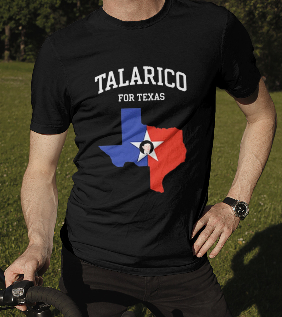 Talarico For Texas State Map Red White Blue Star T-Shirt