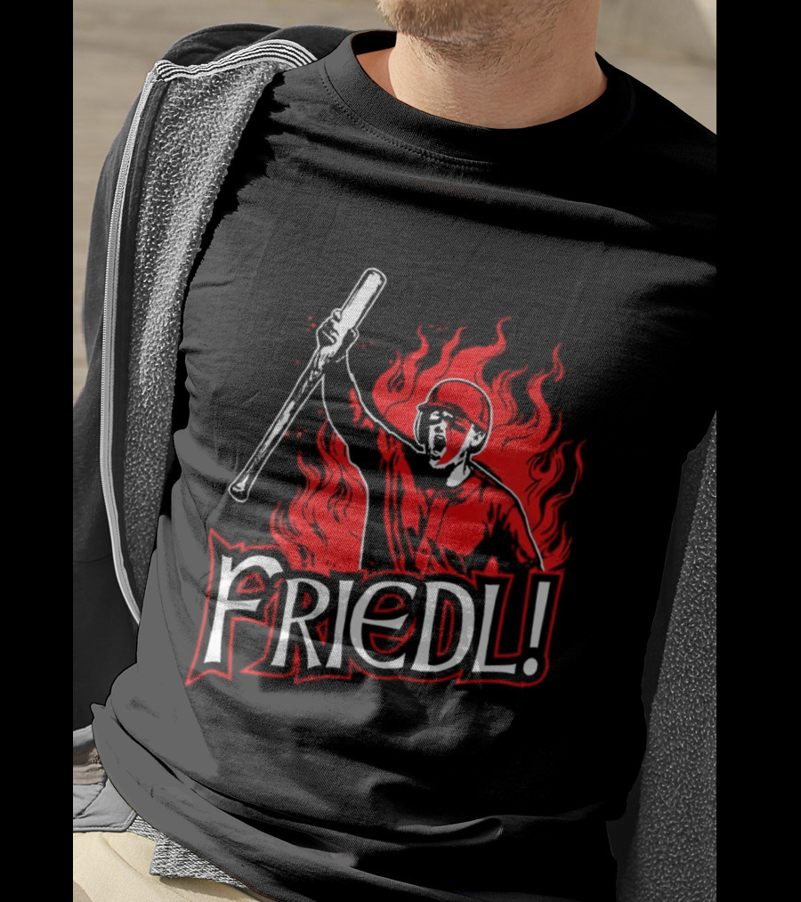 Friedl Awesome Baseball Fire T-Shirt