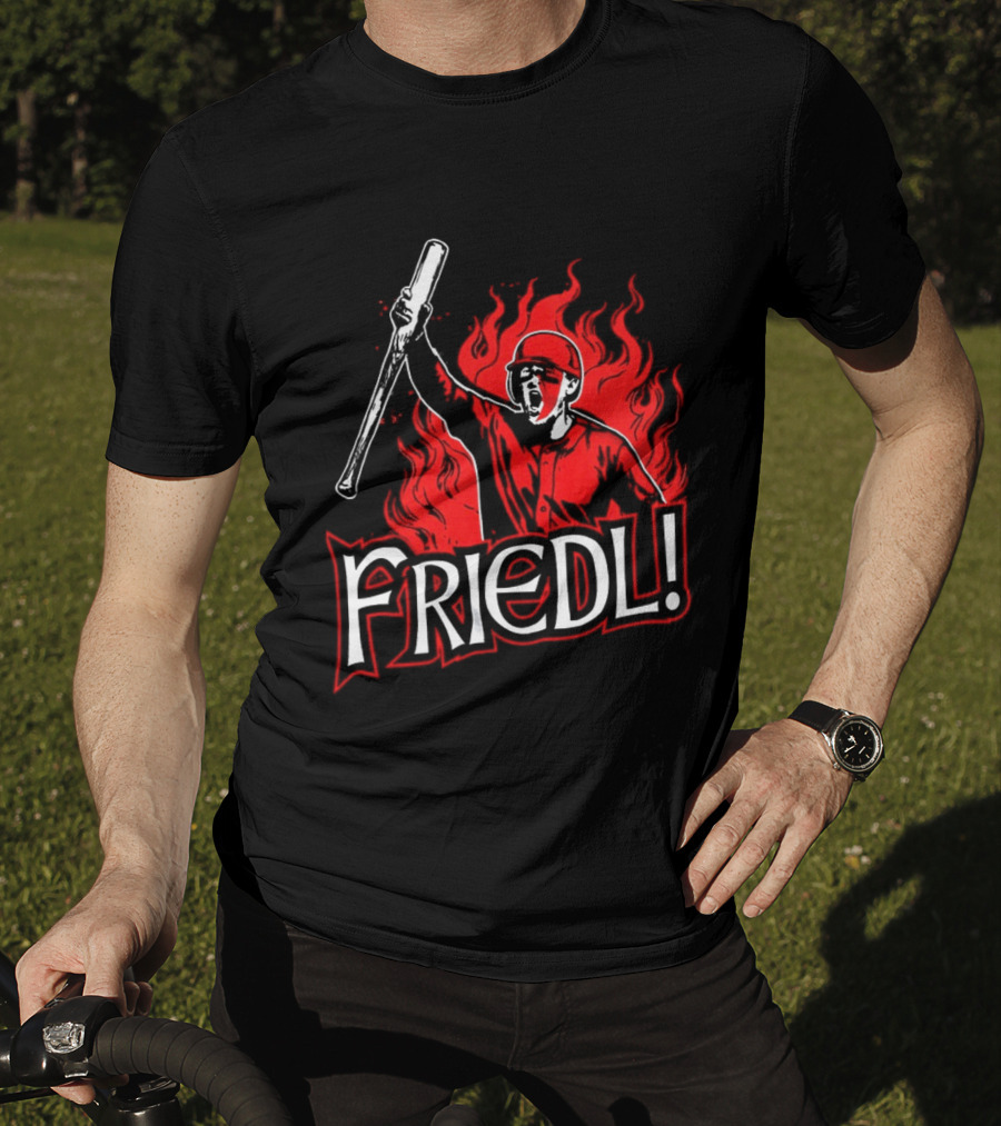 Friedl Awesome Baseball Fire T-Shirt