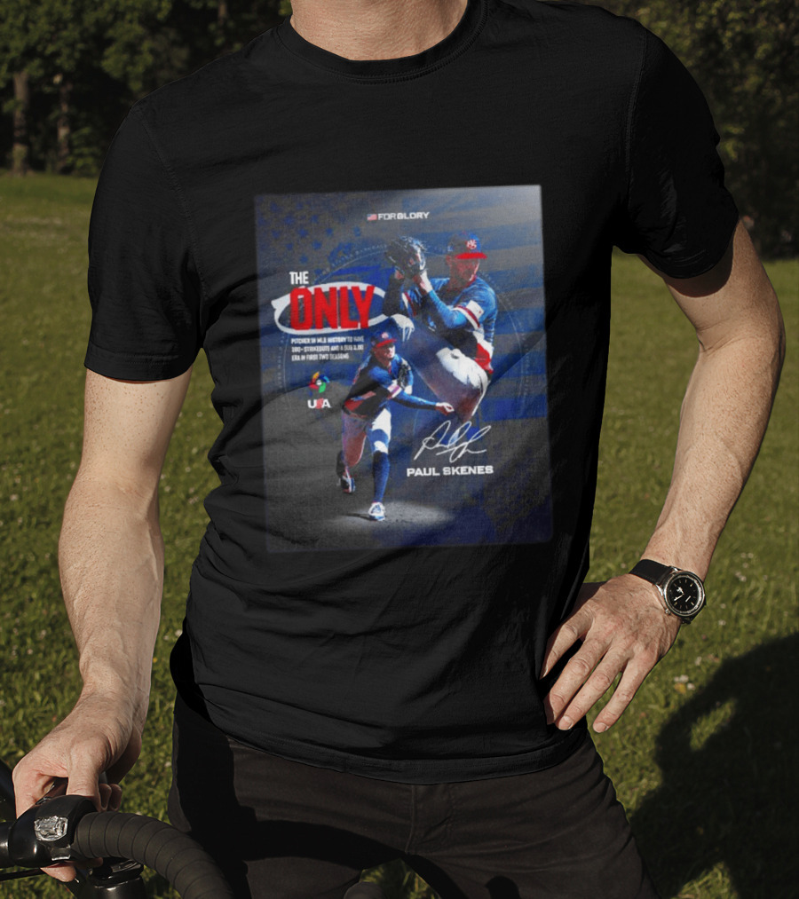FORGLORY USA Baseball Paul Skenes The Only Pitcher In MLB History 380 Strikeouts And Sub 3.00 ERA T-Shirt