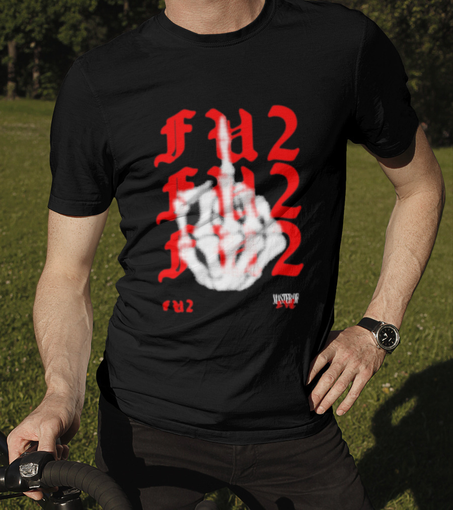 FU2 Middle Finger Three 6 Mafia Master Of Evil T-Shirt