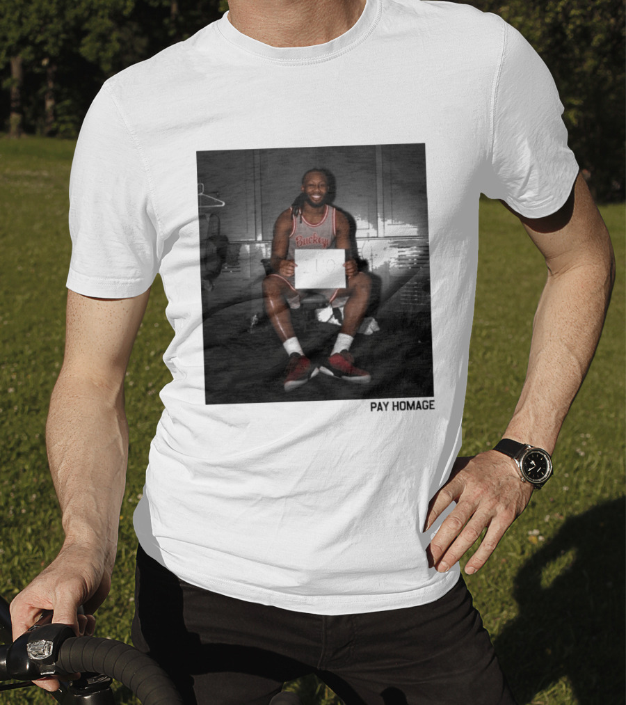Buckeye Jersey Bruce Thornton 110 Pay Homage Locker Room T-Shirt
