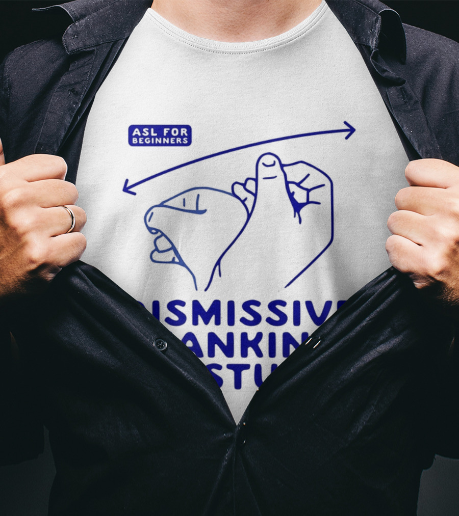 Sorry Offended Dismissive Wanking Gesture T-Shirt