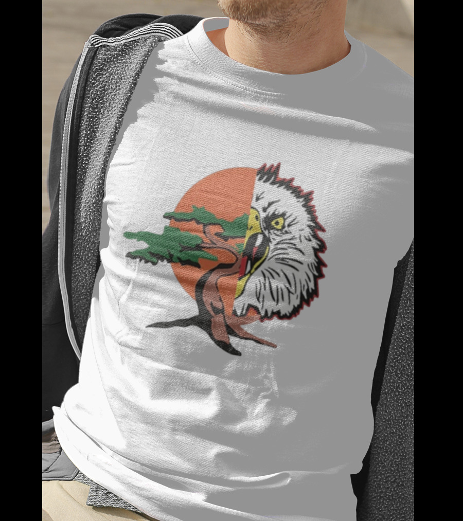 Miyagi Fang Karate Tree Eagle Sunset T-Shirt