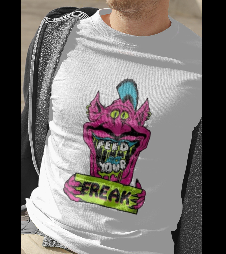 Feed Your Freak Monster Old School Psychedelic Punk T-Shirt