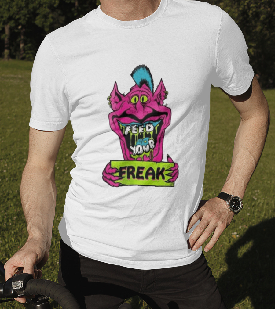 Feed Your Freak Monster Old School Psychedelic Punk T-Shirt