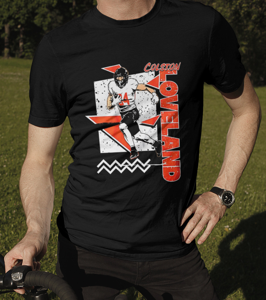 Colston Loveland Chicago Bears 90s Retro Football Player T-Shirt