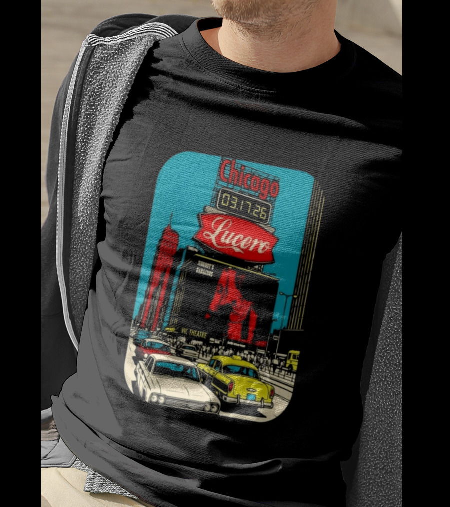 Chicago Lucero Tour March 17 2026 Vic Theatre Vintage Look T-Shirt