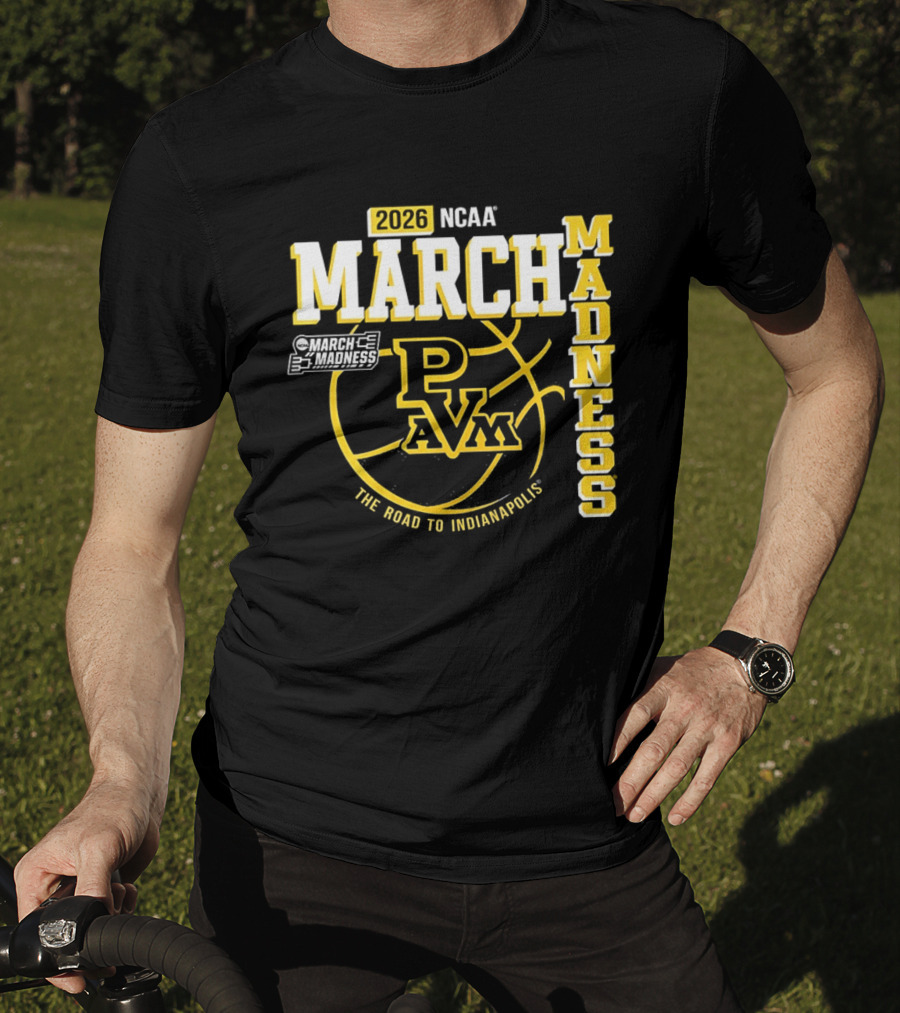 2026 NCAA March Madness Prairie View A&M Panthers The Road To Indianapolis T-Shirt