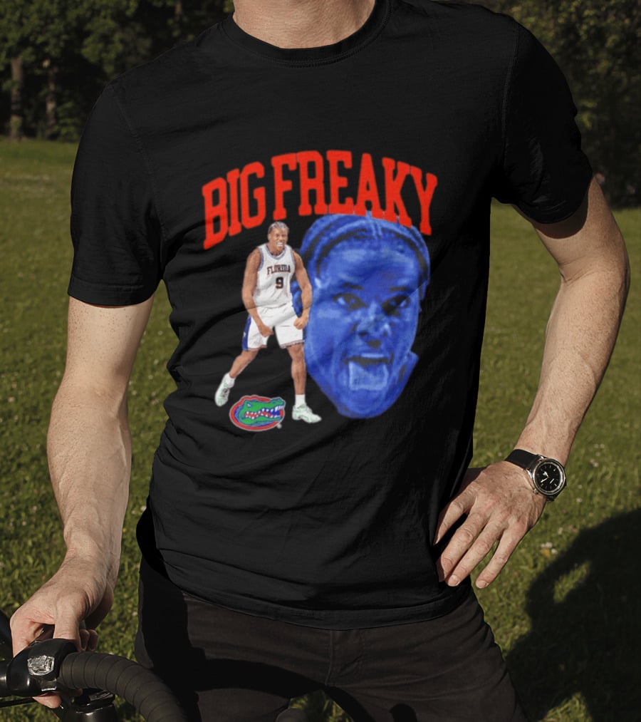 Florida Gators Rueben Chinyelu Big Freaky NBA Player Action T-Shirt