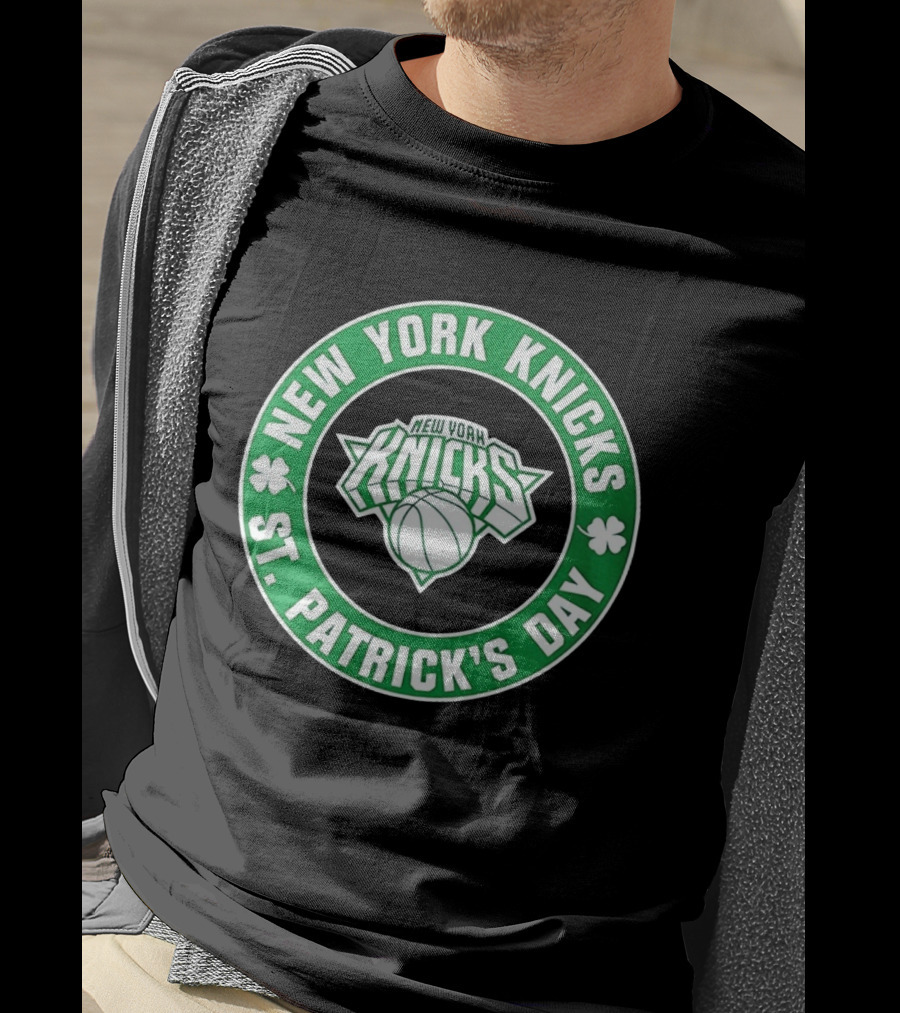 Shamrock Green New York Knicks St Patrick's Day Basketball Celebration T-Shirt