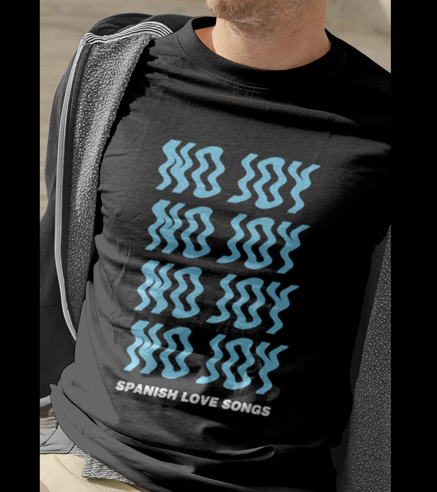 Spanish Love Songs No Joy Repeated Blue T-Shirt