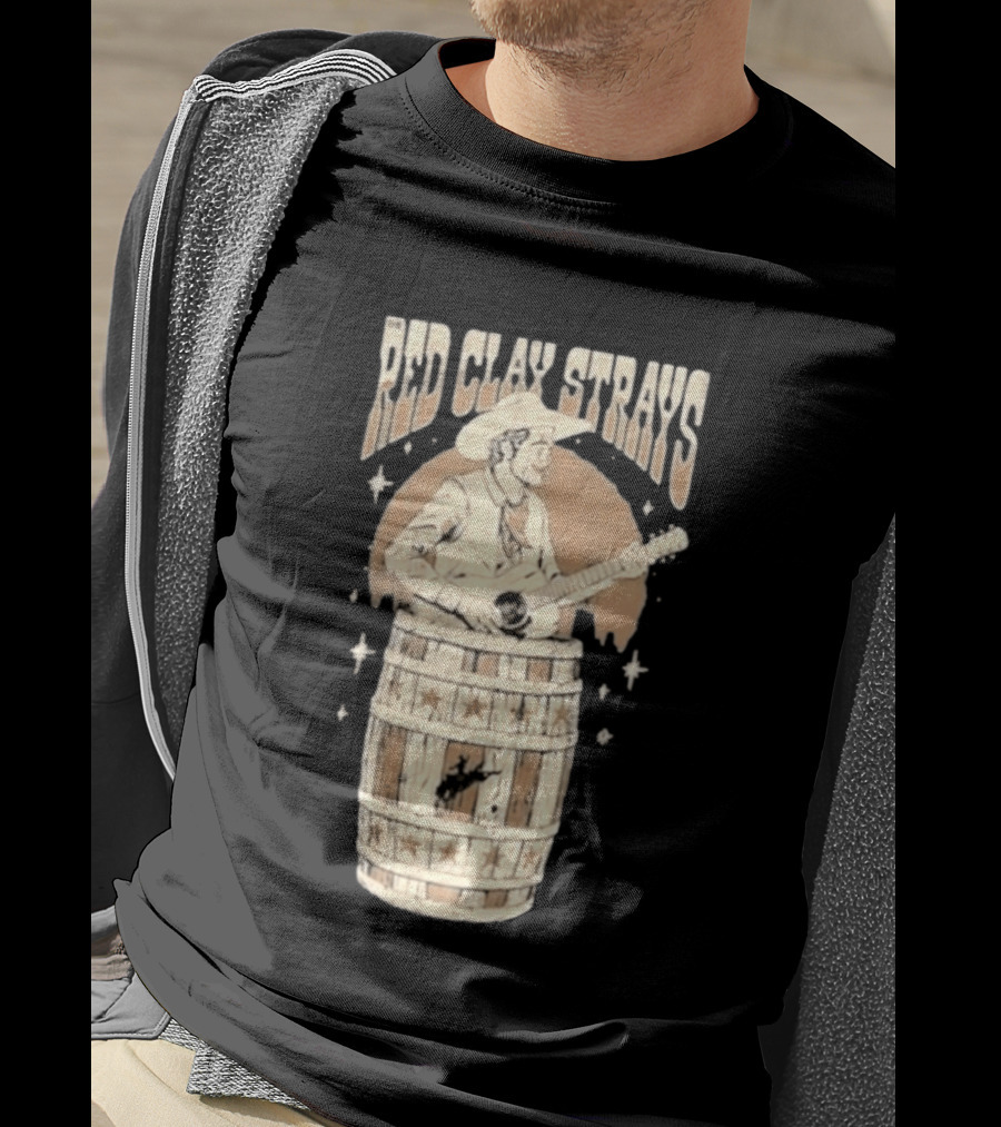 Red Clay Strays Cowboy Musician With Guitar T-Shirt