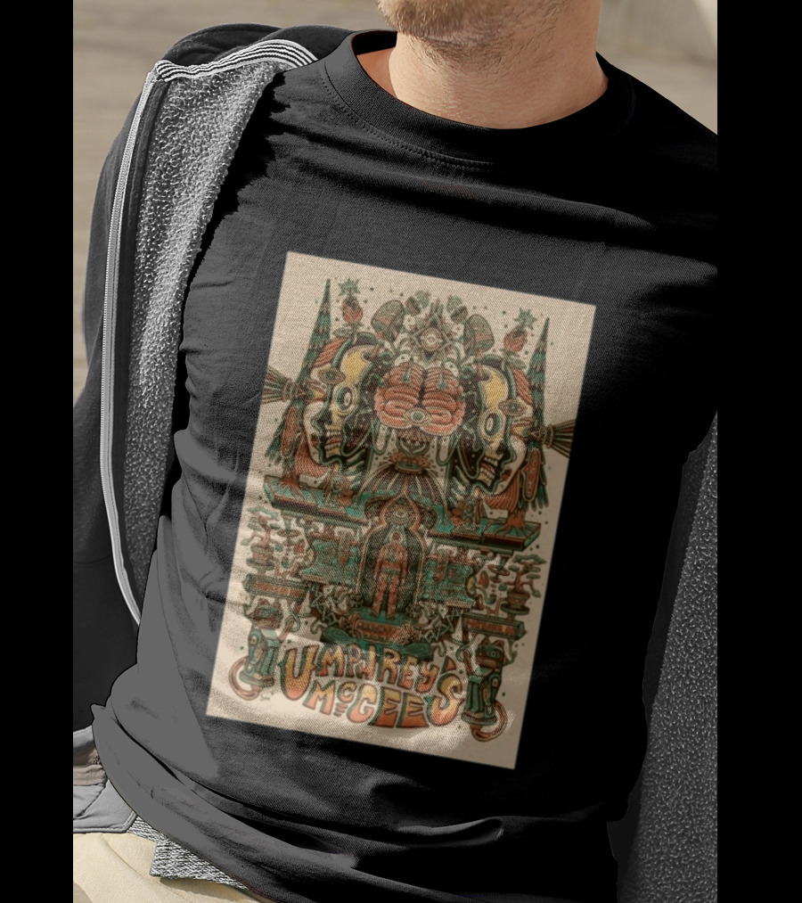 Umphrey's McGee Portland March 17 19 2026 Psychedelic Symmetrical Skulls T-Shirt