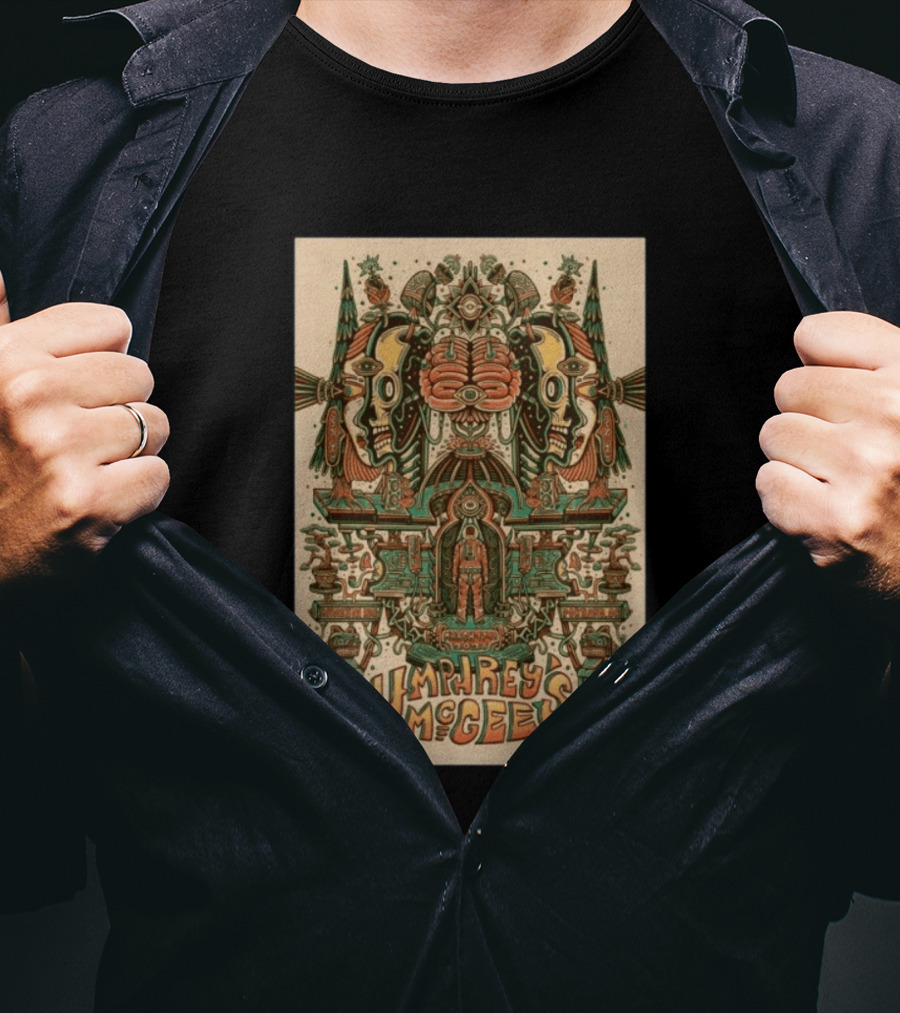 Umphrey's McGee Portland March 17 19 2026 Psychedelic Symmetrical Skulls T-Shirt