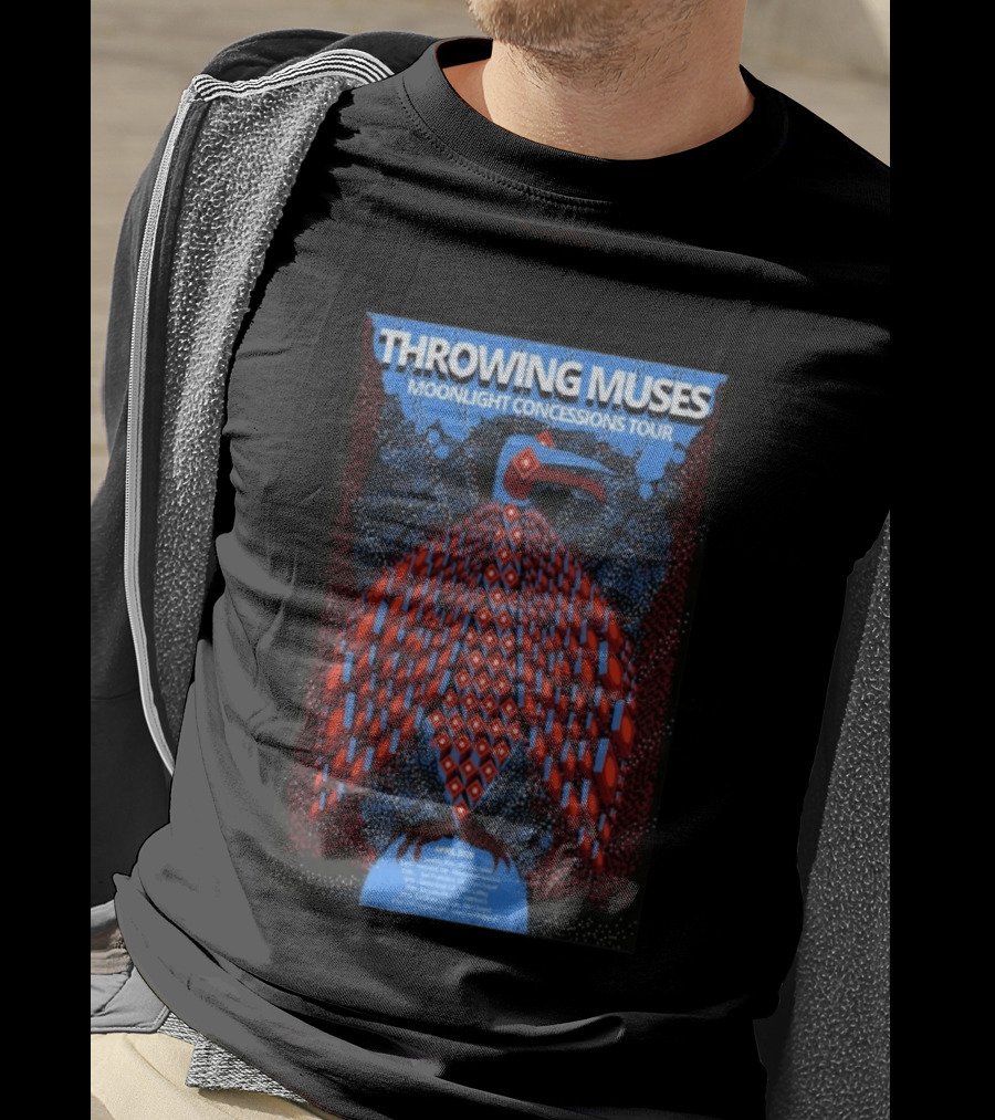 Throwing Muses Moonlight Concessions Tour April 2026 Bird T-Shirt
