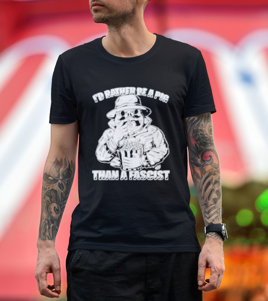 I'd Rather Be A Pig Than A Fascist Olafh Ace Porco Rosso Miyazaki T-Shirt