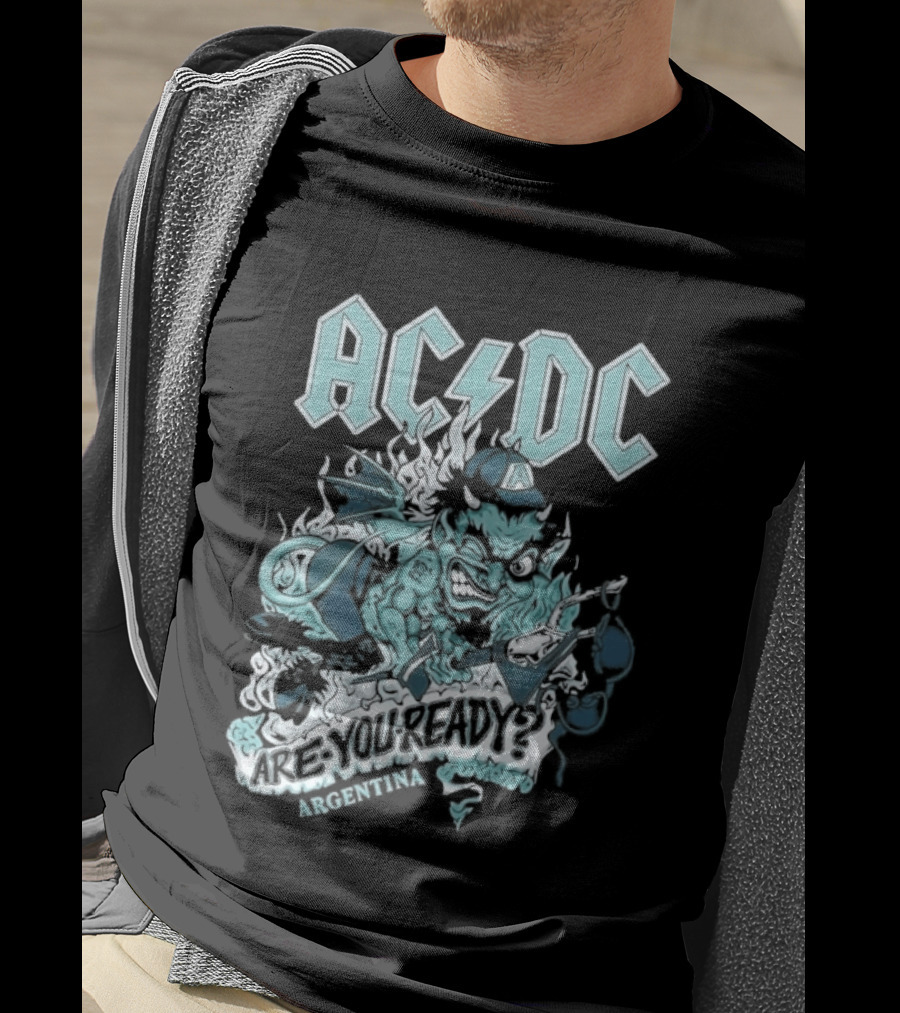 AC DC Are You Ready PWR Up World Tour 2026 Estadio River Plate Buenos Aires Argentina March T-Shirt