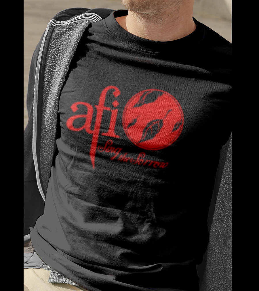 AFI Sing The Sorrow Red Logo And Globe T-Shirt