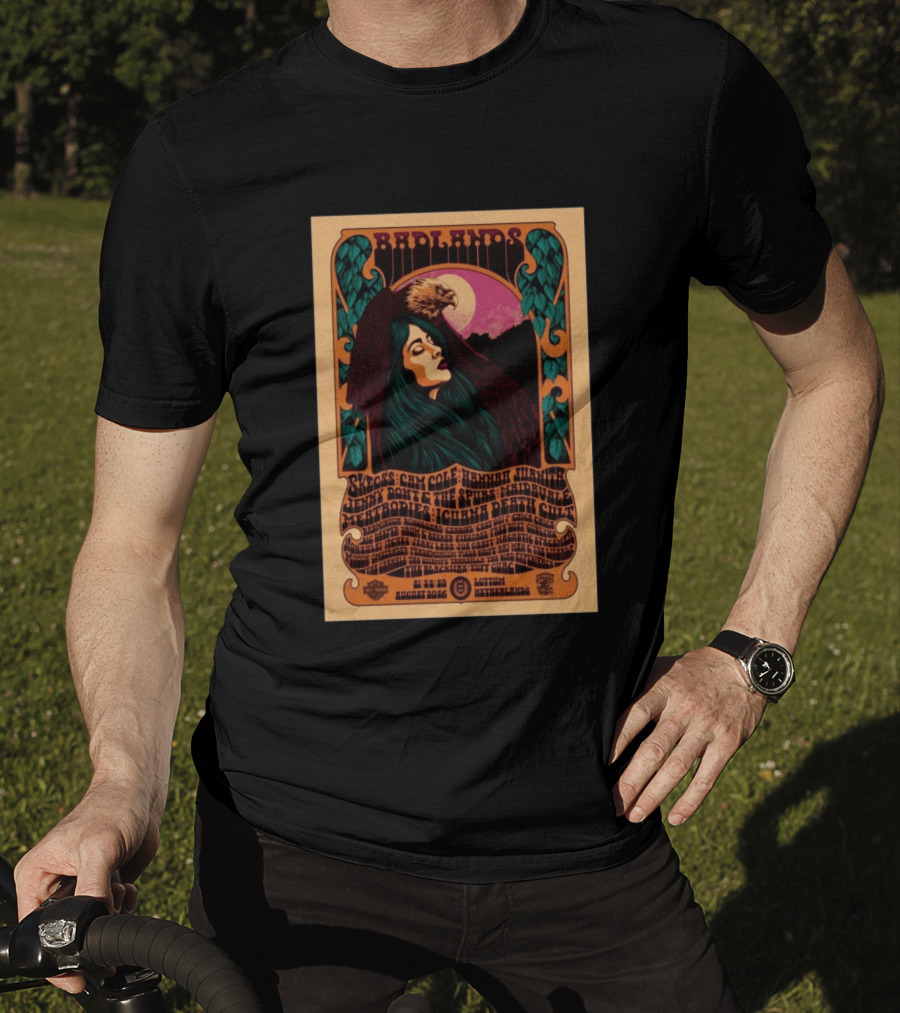 Badlands Festival 2026 Lottum Netherlands Skeegs Cam Cole Hannah Williams Jerry Dovey The Spims Halfbirdie Livid Bodies Chinch Death Cult T-Shirt