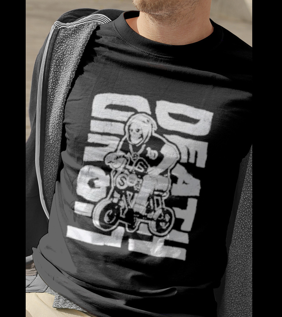 Liquid Death Deathcycle Motorcycle Rider T-Shirt