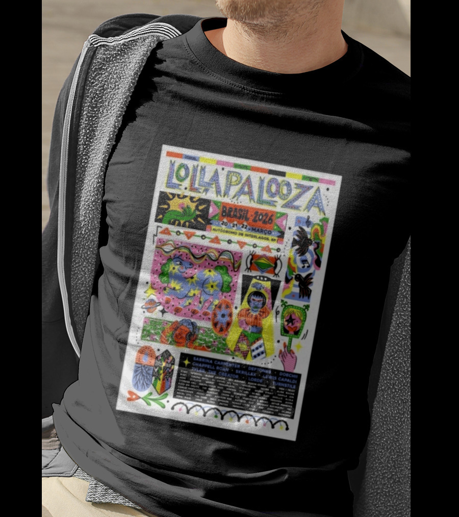 Lollapalooza Brasil 2026 Autódromo De Interlagos São Paulo Março 20 A 22 Sabrina Carpenter Tyler The Creator Deftones Lorde Lewis Capaldi T-Shirt