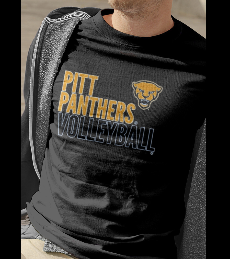 Pitt Panthers Volleyball Team Spirit Panther Head T-Shirt
