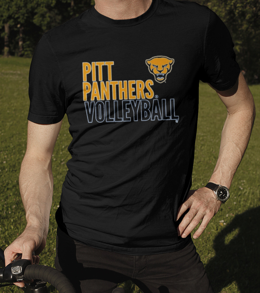 Pitt Panthers Volleyball Team Spirit Panther Head T-Shirt