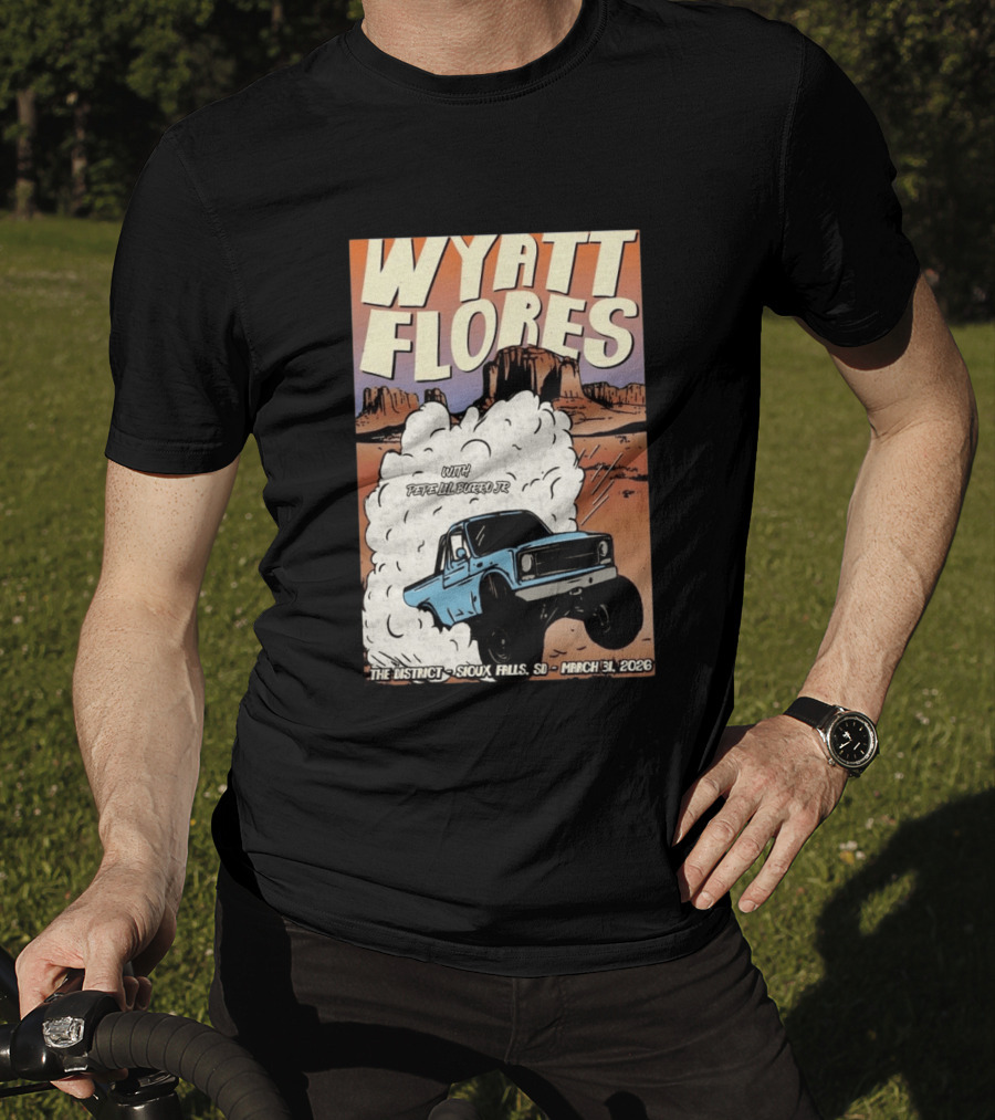 Wyatt Flores Sioux Falls Concert With Pepe El Burrio Jr March 31 2026 Desert Adventure T-Shirt