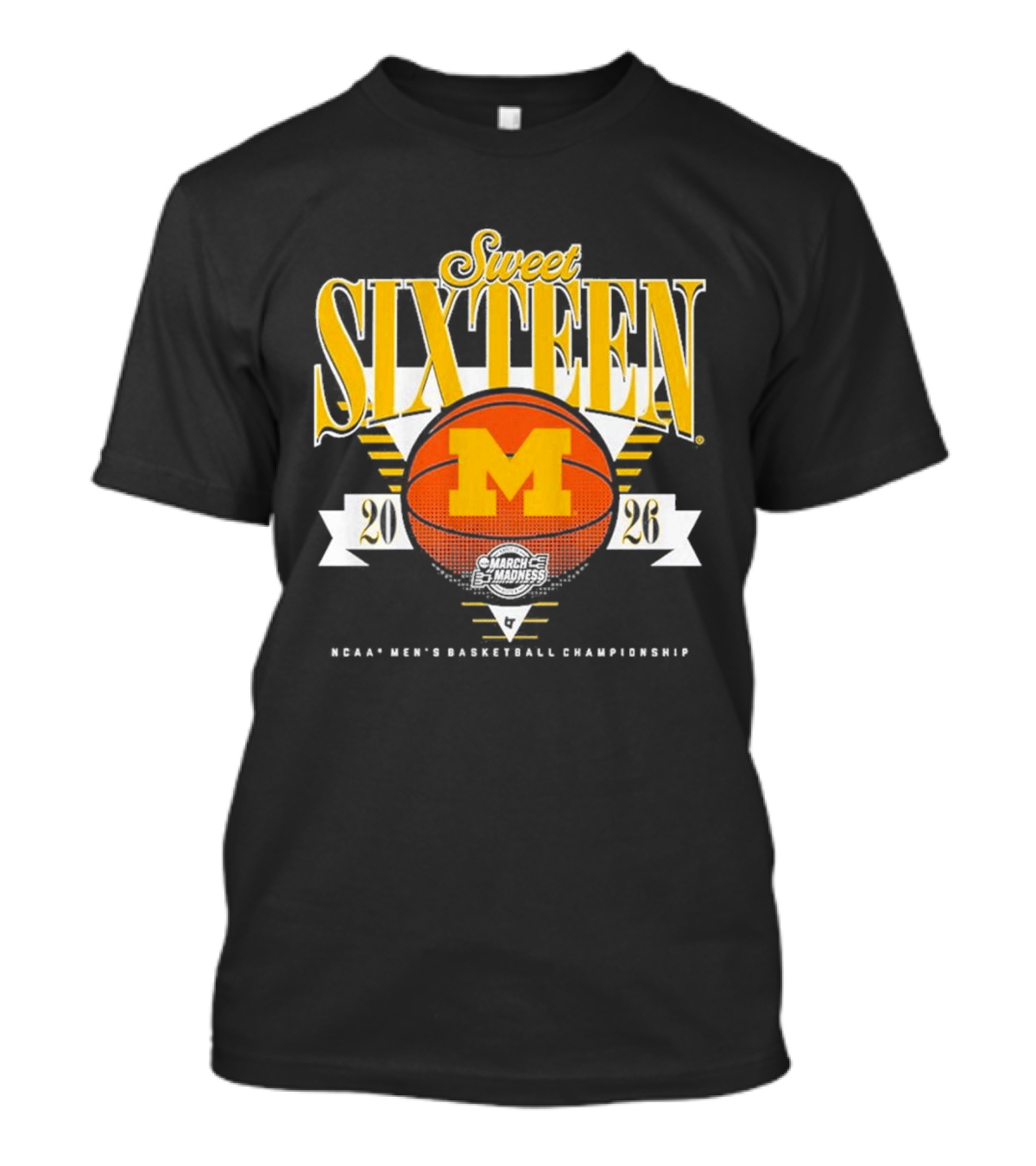 Michigan Wolverines Sweet Sixteen NCAA Men's Basketball Championship 2026 T-Shirt