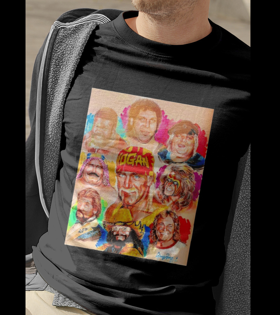 WWF Legends Hulk Hogan Andre The Giant Randy Savage Ultimate Warrior T-Shirt